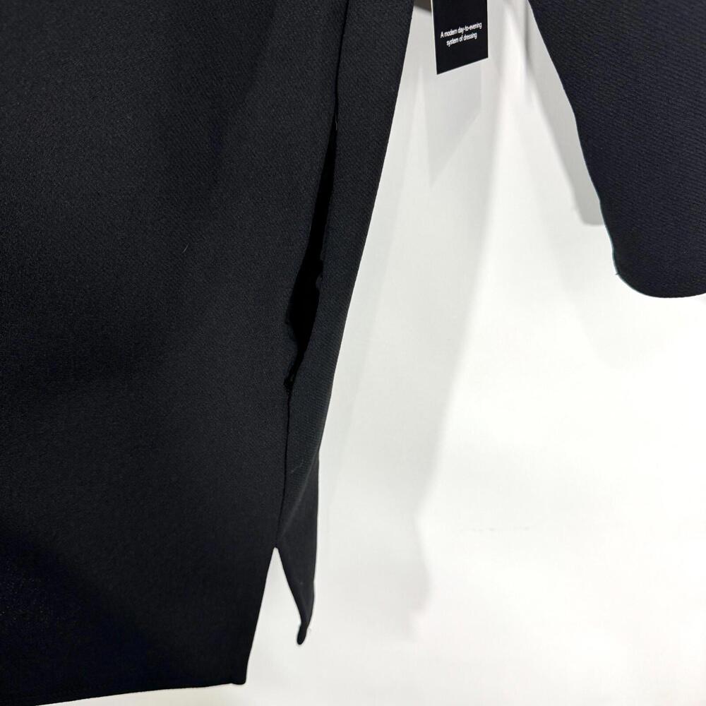 Alfani Women’s Size Medium Black Collared V Neck Tunic Top with Pockets NWT - Picture 4 of 8